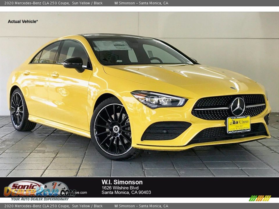 2020 Mercedes-Benz CLA 250 Coupe Sun Yellow / Black Photo #1