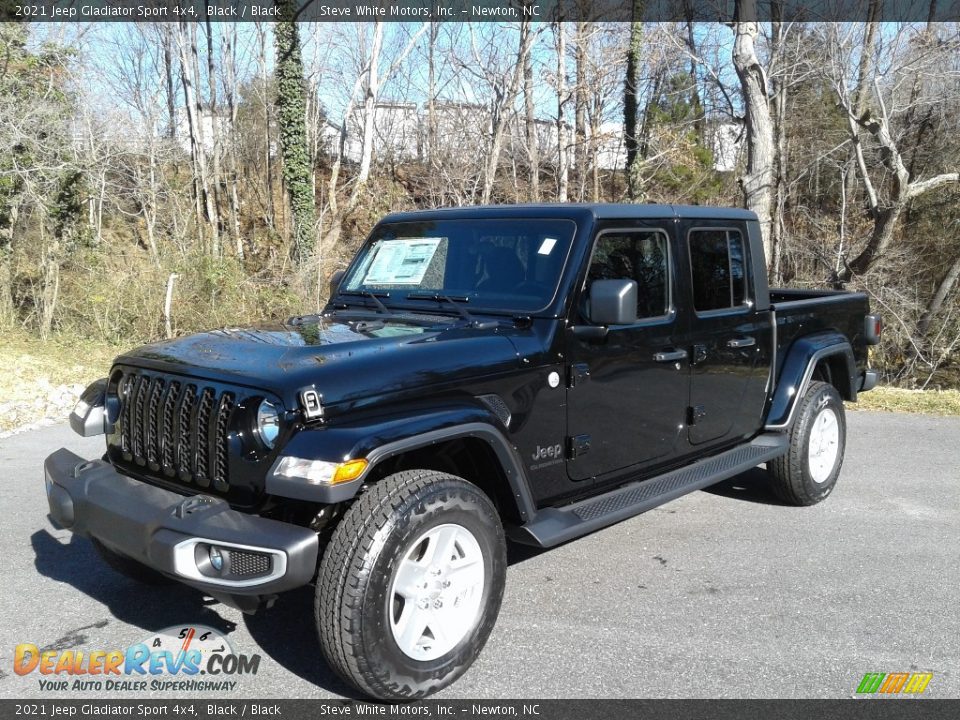 2021 Jeep Gladiator Sport 4x4 Black / Black Photo #2