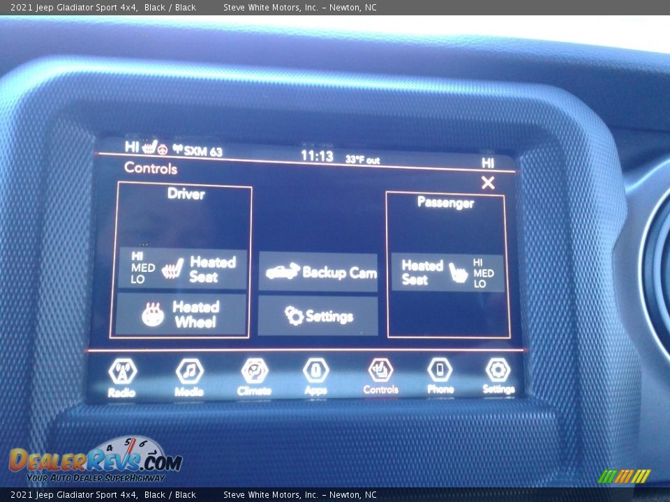 2021 Jeep Gladiator Sport 4x4 Black / Black Photo #23