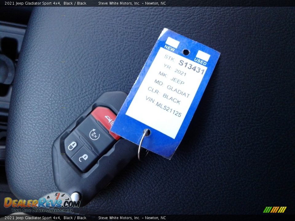 2021 Jeep Gladiator Sport 4x4 Black / Black Photo #29