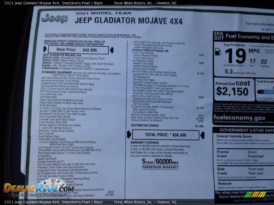 2021 Jeep Gladiator Mojave 4x4 Snazzberry Pearl / Black Photo #30