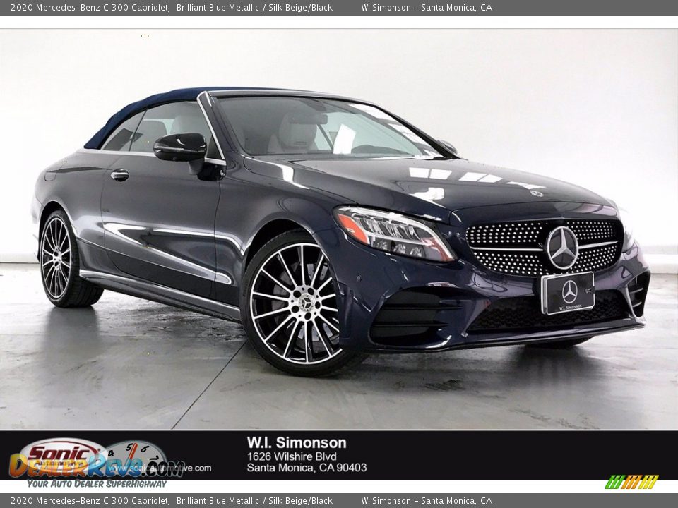 2020 Mercedes-Benz C 300 Cabriolet Brilliant Blue Metallic / Silk Beige/Black Photo #1