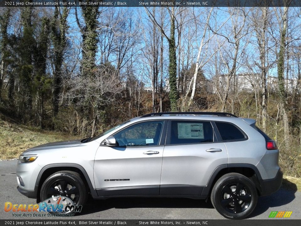 2021 Jeep Cherokee Latitude Plus 4x4 Billet Silver Metallic / Black Photo #1