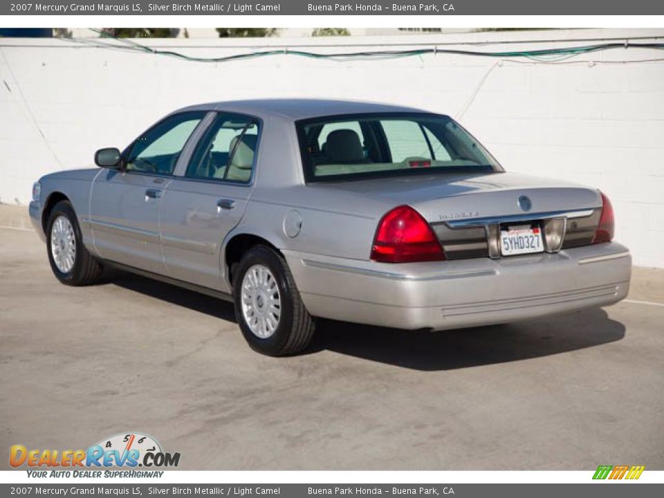 2007 Mercury Grand Marquis LS Silver Birch Metallic / Light Camel Photo #2