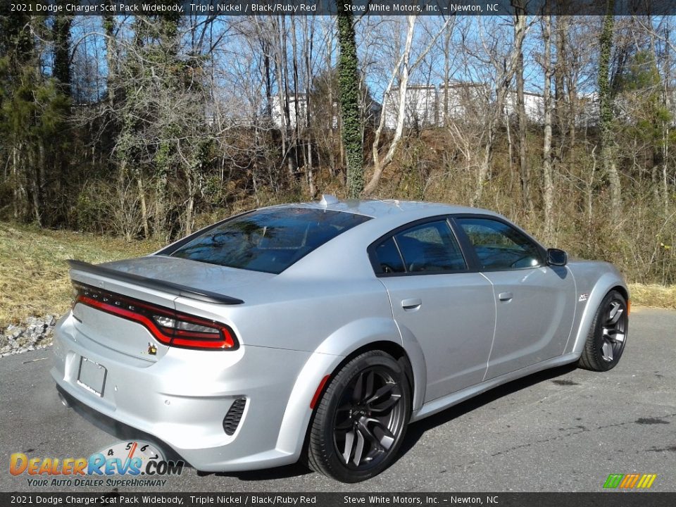 2021 Dodge Charger Scat Pack Widebody Triple Nickel / Black/Ruby Red Photo #6