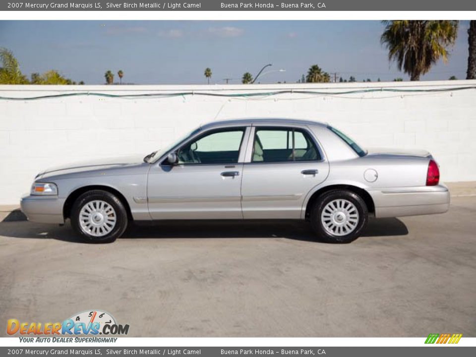 2007 Mercury Grand Marquis LS Silver Birch Metallic / Light Camel Photo #8