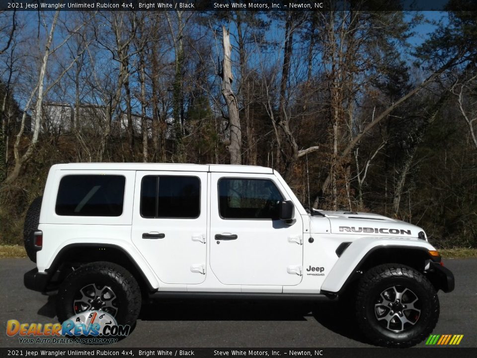 2021 Jeep Wrangler Unlimited Rubicon 4x4 Bright White / Black Photo #5