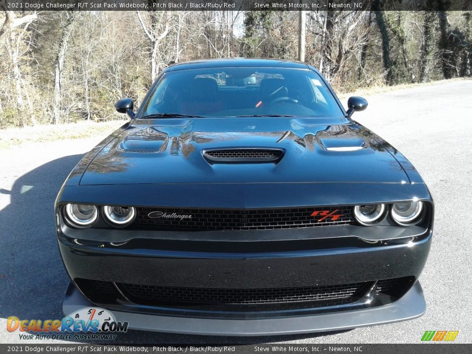 2021 Dodge Challenger R/T Scat Pack Widebody Pitch Black / Black/Ruby Red Photo #3