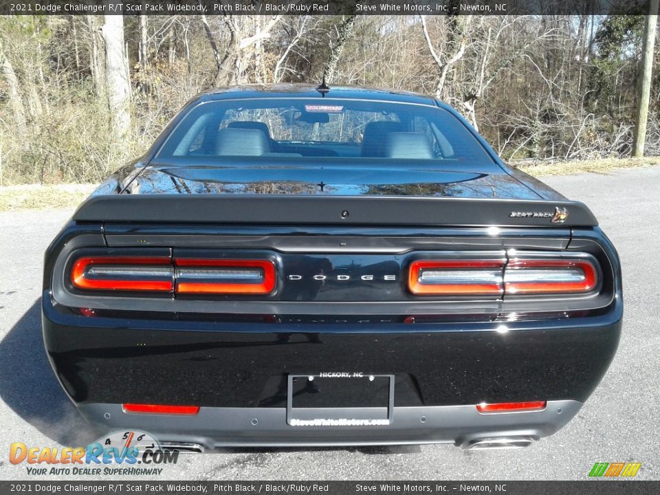 2021 Dodge Challenger R/T Scat Pack Widebody Pitch Black / Black/Ruby Red Photo #7