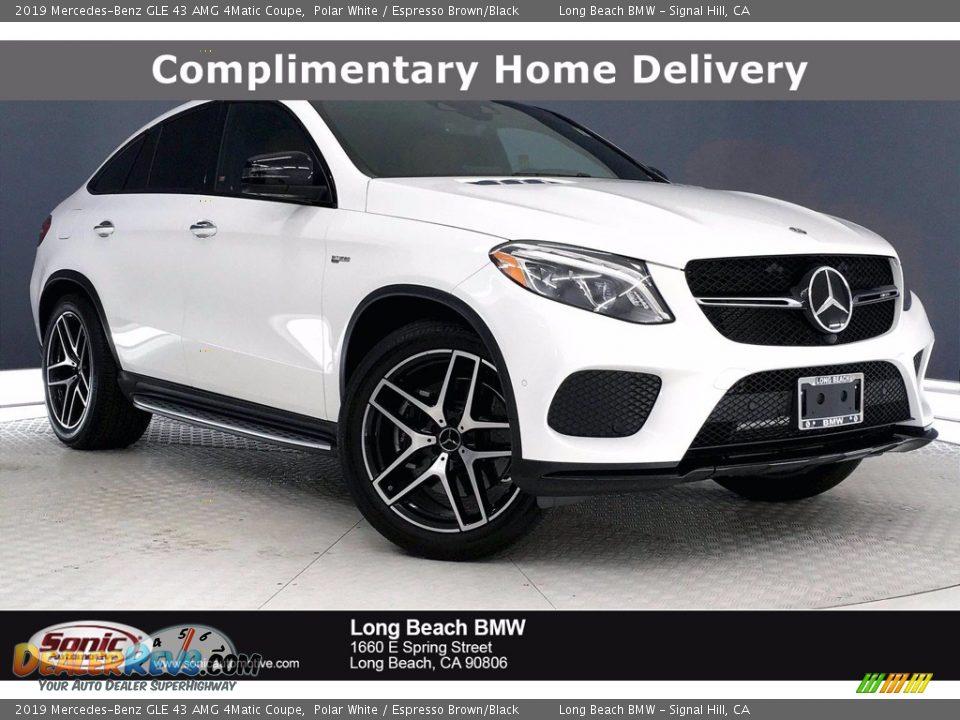 2019 Mercedes-Benz GLE 43 AMG 4Matic Coupe Polar White / Espresso Brown/Black Photo #1