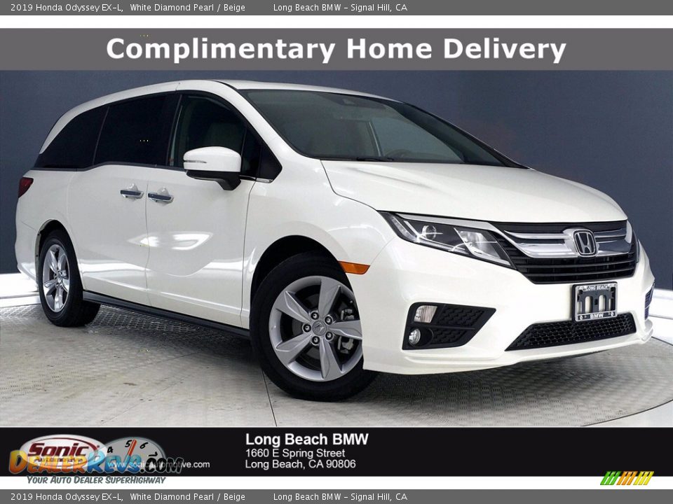 2019 Honda Odyssey EX-L White Diamond Pearl / Beige Photo #1