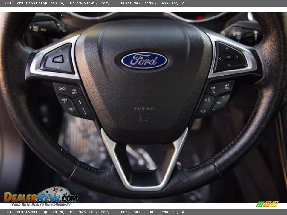2017 Ford Fusion Energi Titanium Steering Wheel Photo #13