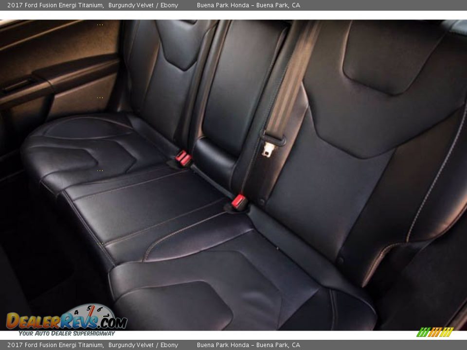 Rear Seat of 2017 Ford Fusion Energi Titanium Photo #18