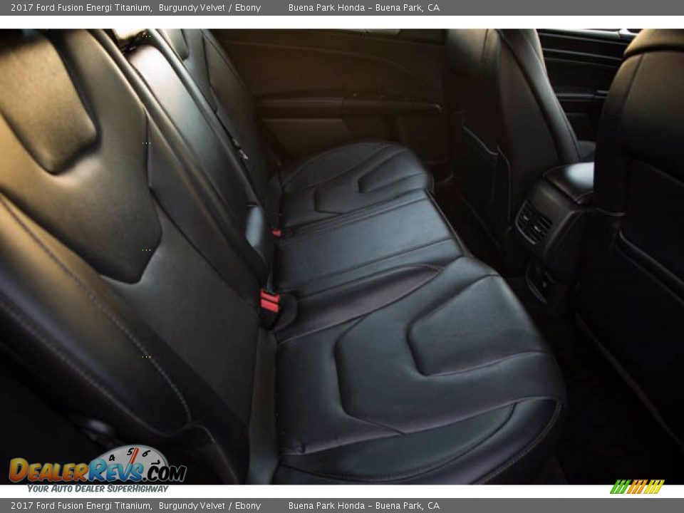 Rear Seat of 2017 Ford Fusion Energi Titanium Photo #20