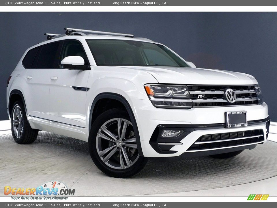 2018 Volkswagen Atlas SE R-Line Pure White / Shetland Photo #36