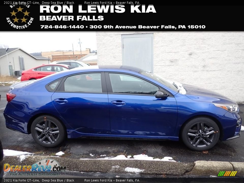 2021 Kia Forte GT-Line Deep Sea Blue / Black Photo #1
