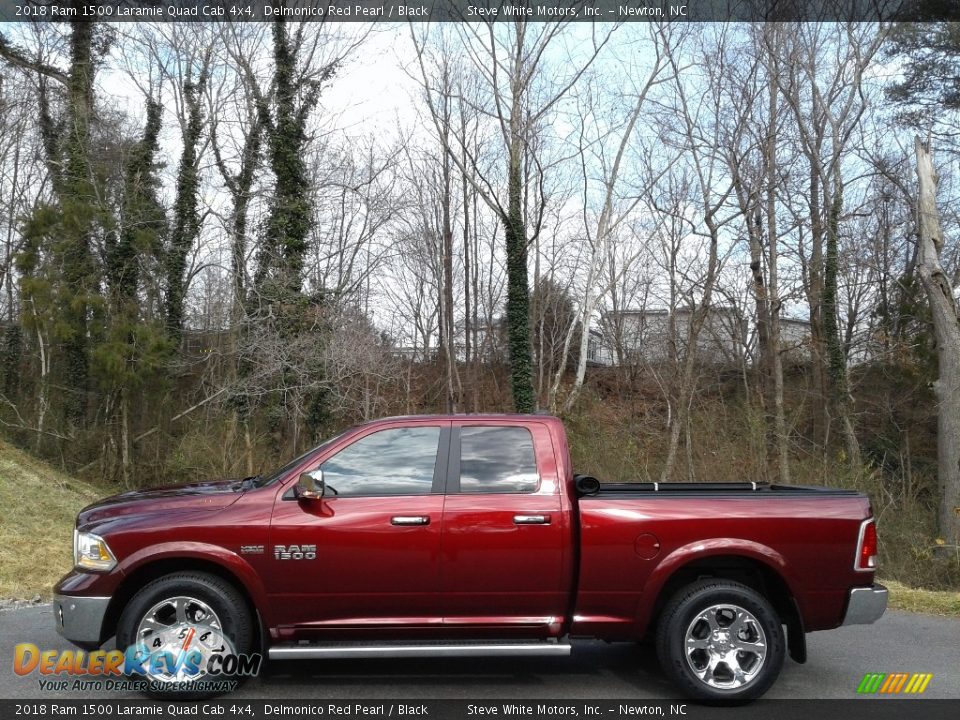 2018 Ram 1500 Laramie Quad Cab 4x4 Delmonico Red Pearl / Black Photo #1