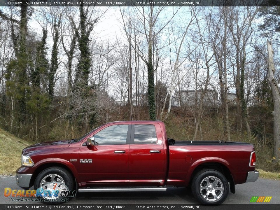 2018 Ram 1500 Laramie Quad Cab 4x4 Delmonico Red Pearl / Black Photo #1