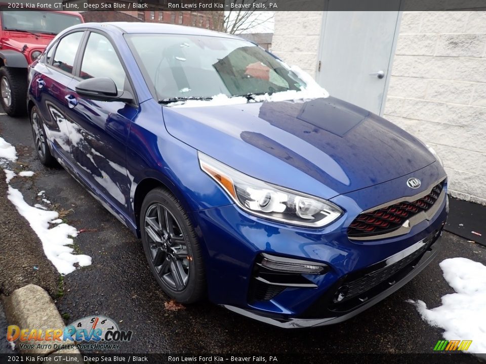2021 Kia Forte GT-Line Deep Sea Blue / Black Photo #3