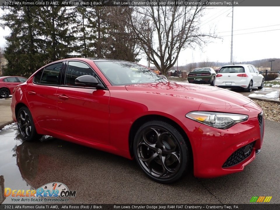 2021 Alfa Romeo Giulia TI AWD Alfa Rosso (Red) / Black Photo #3