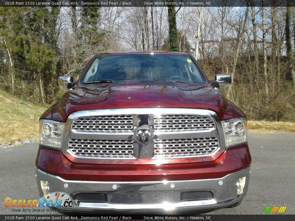 2018 Ram 1500 Laramie Quad Cab 4x4 Delmonico Red Pearl / Black Photo #3