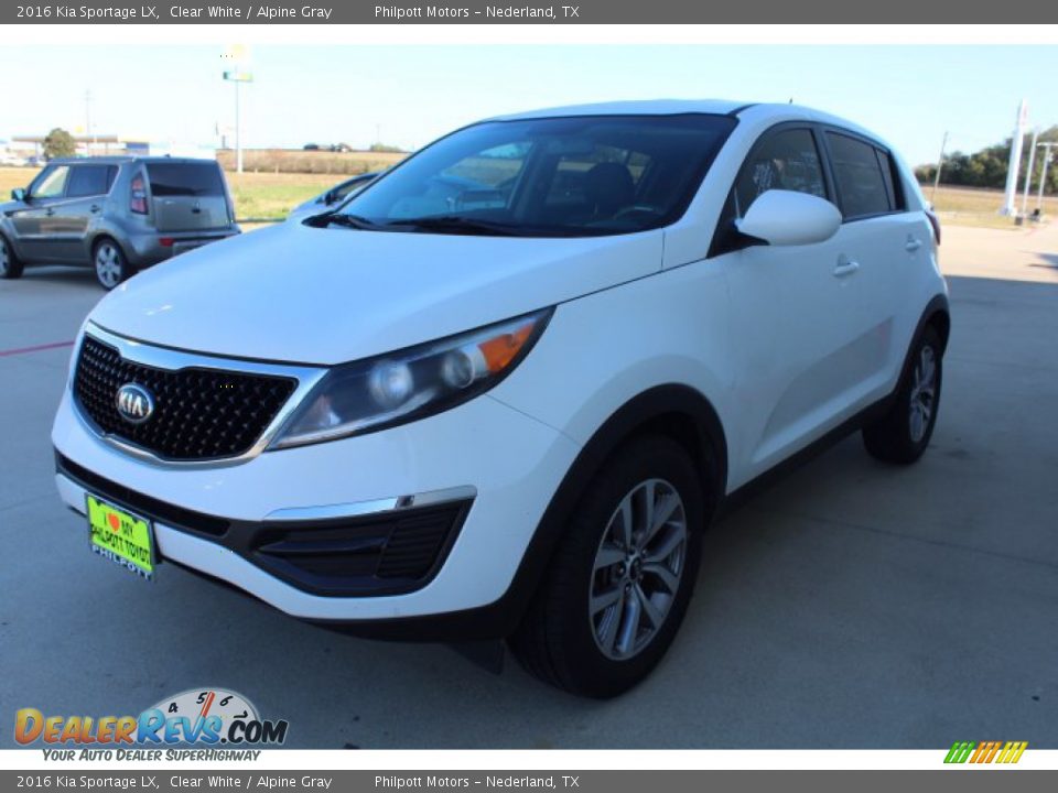 2016 Kia Sportage LX Clear White / Alpine Gray Photo #3