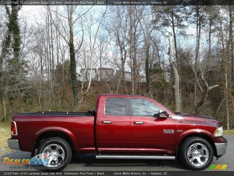 2018 Ram 1500 Laramie Quad Cab 4x4 Delmonico Red Pearl / Black Photo #5