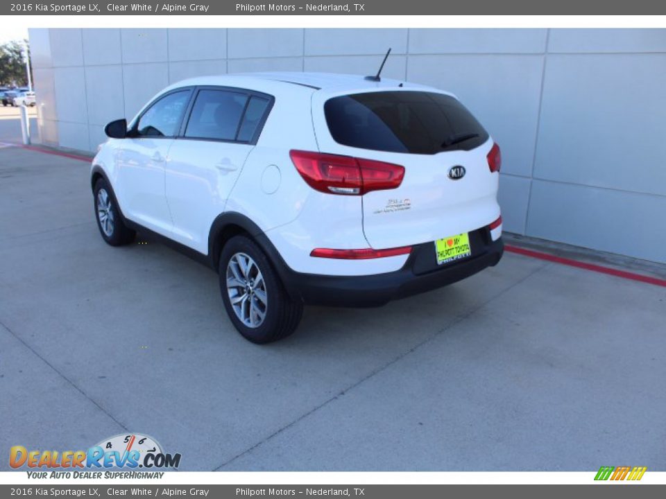 2016 Kia Sportage LX Clear White / Alpine Gray Photo #5