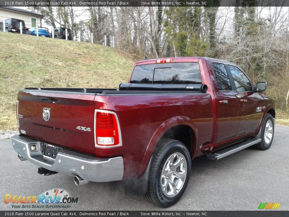 2018 Ram 1500 Laramie Quad Cab 4x4 Delmonico Red Pearl / Black Photo #6