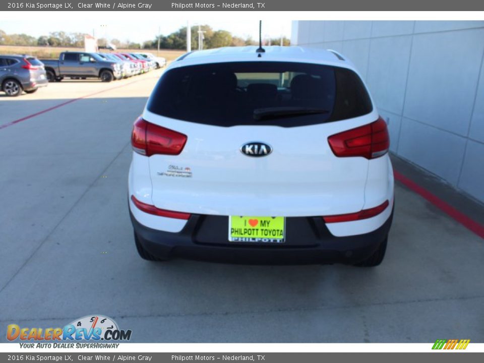 2016 Kia Sportage LX Clear White / Alpine Gray Photo #6