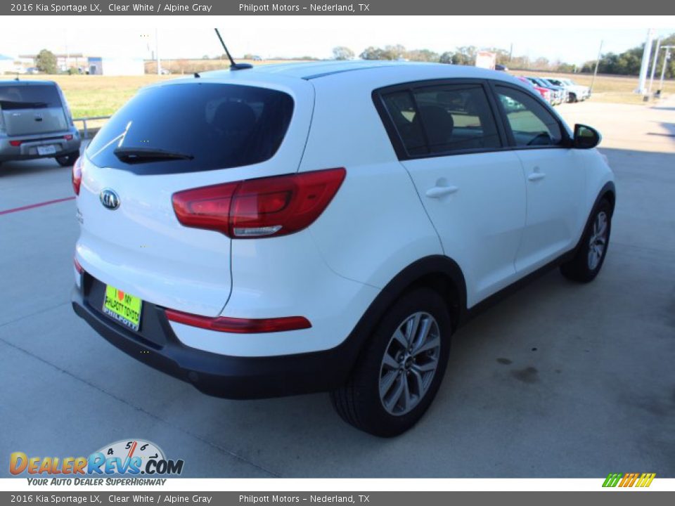 2016 Kia Sportage LX Clear White / Alpine Gray Photo #7