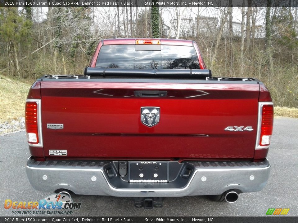 2018 Ram 1500 Laramie Quad Cab 4x4 Delmonico Red Pearl / Black Photo #7