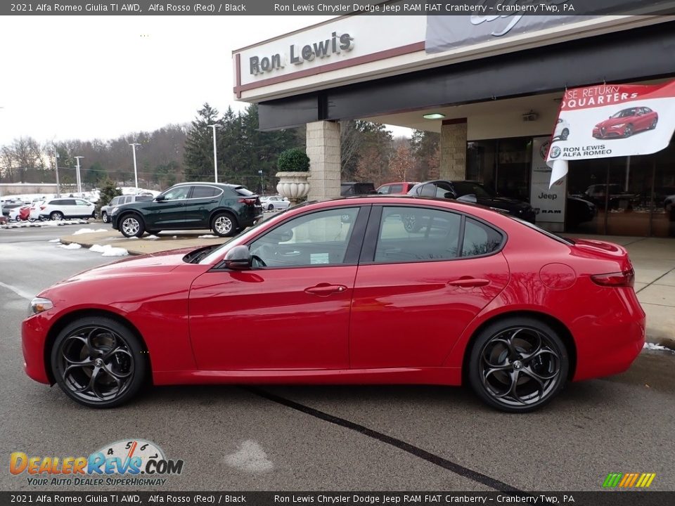 2021 Alfa Romeo Giulia TI AWD Alfa Rosso (Red) / Black Photo #9