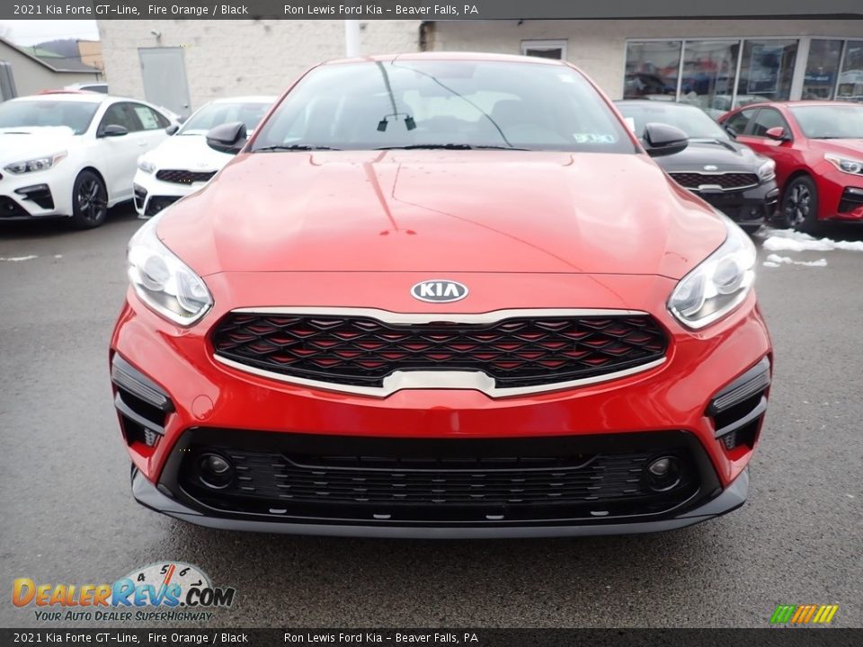 2021 Kia Forte GT-Line Fire Orange / Black Photo #4