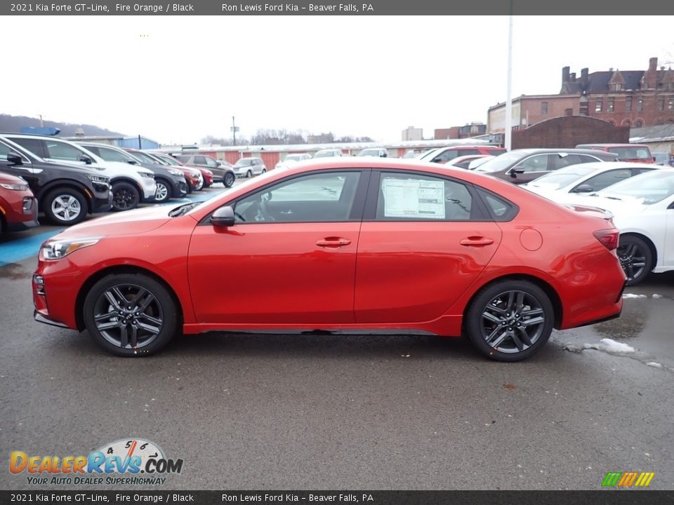 Fire Orange 2021 Kia Forte GT-Line Photo #6