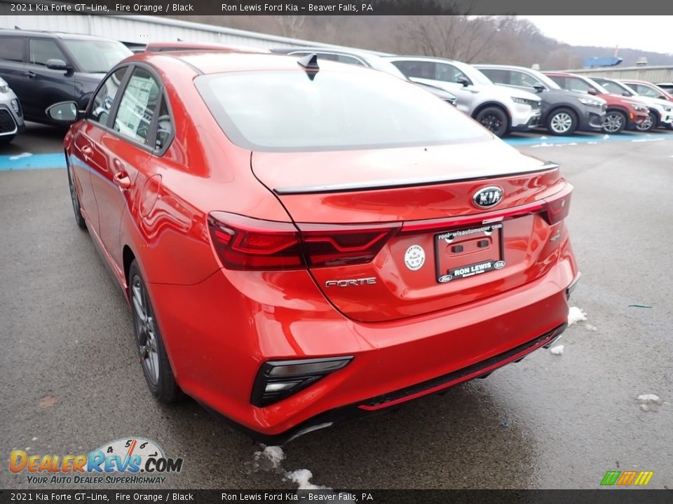 2021 Kia Forte GT-Line Fire Orange / Black Photo #7