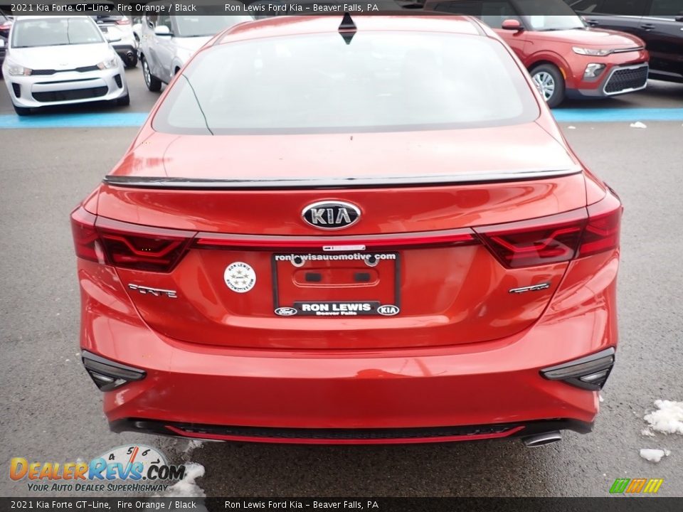 2021 Kia Forte GT-Line Fire Orange / Black Photo #8