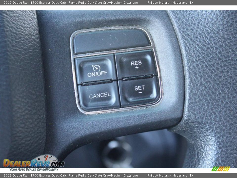2012 Dodge Ram 1500 Express Quad Cab Flame Red / Dark Slate Gray/Medium Graystone Photo #12