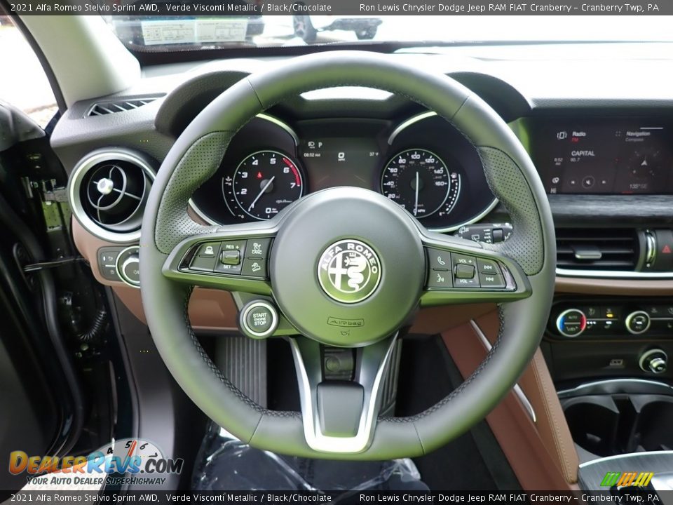2021 Alfa Romeo Stelvio Sprint AWD Steering Wheel Photo #16
