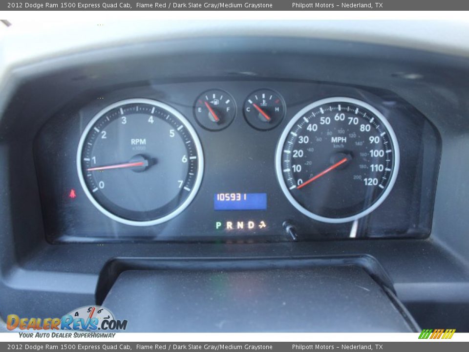 2012 Dodge Ram 1500 Express Quad Cab Flame Red / Dark Slate Gray/Medium Graystone Photo #13