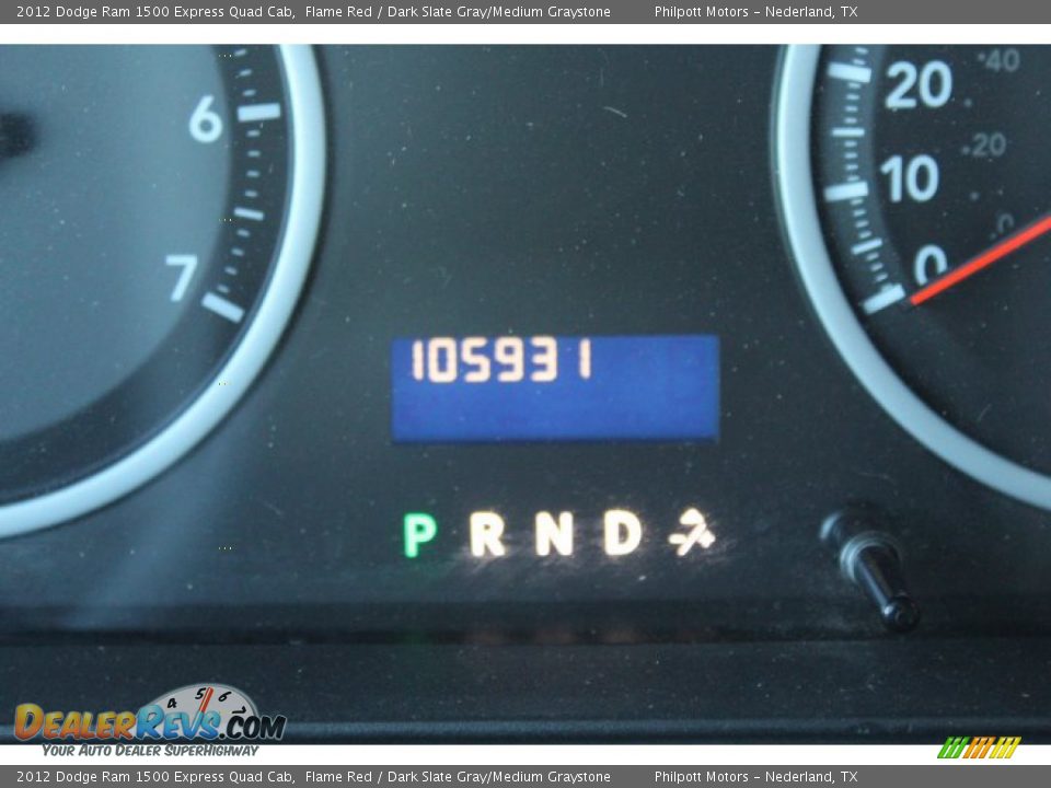 2012 Dodge Ram 1500 Express Quad Cab Flame Red / Dark Slate Gray/Medium Graystone Photo #14