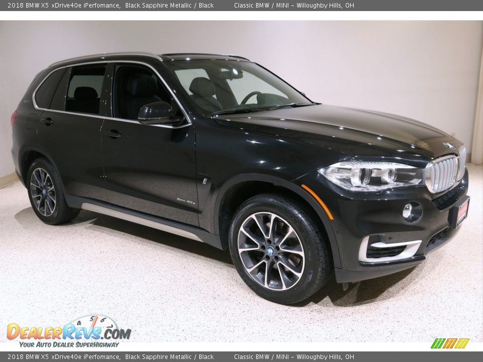 2018 BMW X5 xDrive40e iPerfomance Black Sapphire Metallic / Black Photo #1