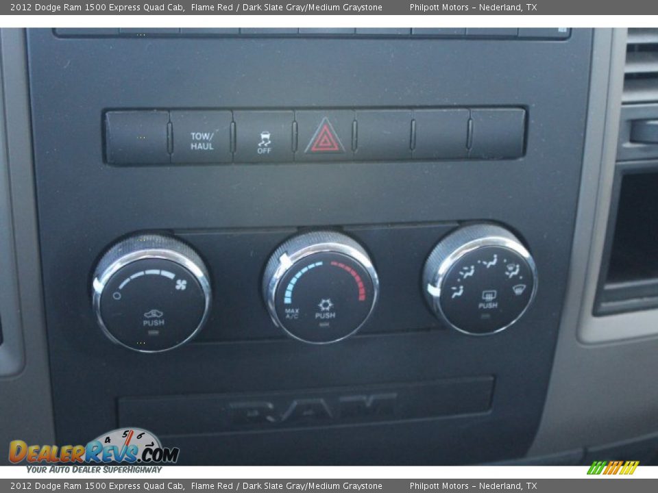 2012 Dodge Ram 1500 Express Quad Cab Flame Red / Dark Slate Gray/Medium Graystone Photo #16