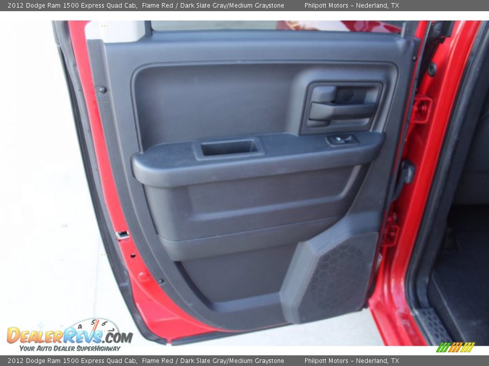 2012 Dodge Ram 1500 Express Quad Cab Flame Red / Dark Slate Gray/Medium Graystone Photo #17