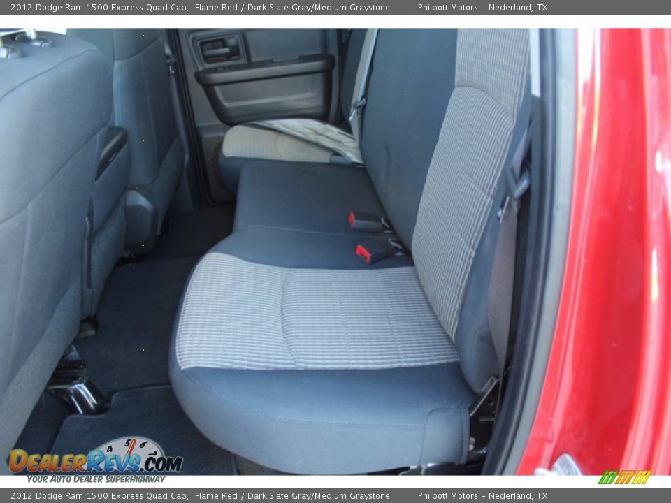 2012 Dodge Ram 1500 Express Quad Cab Flame Red / Dark Slate Gray/Medium Graystone Photo #18