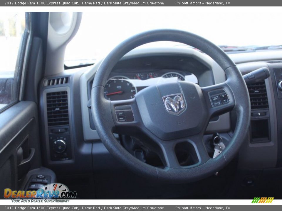 2012 Dodge Ram 1500 Express Quad Cab Flame Red / Dark Slate Gray/Medium Graystone Photo #20