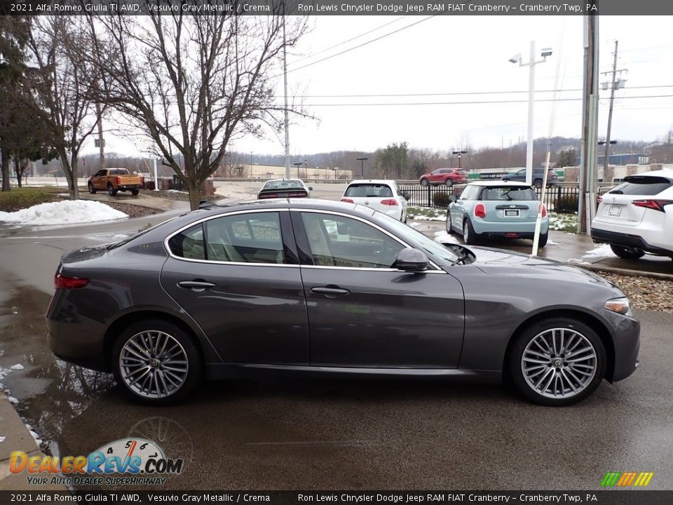 Vesuvio Gray Metallic 2021 Alfa Romeo Giulia TI AWD Photo #4