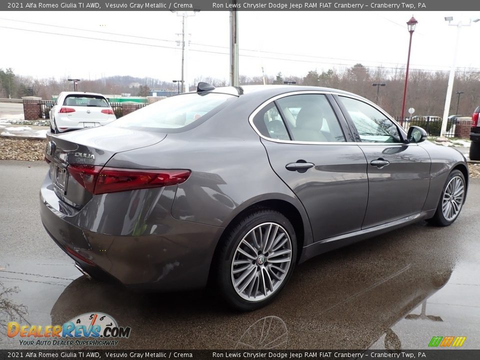 2021 Alfa Romeo Giulia TI AWD Vesuvio Gray Metallic / Crema Photo #5