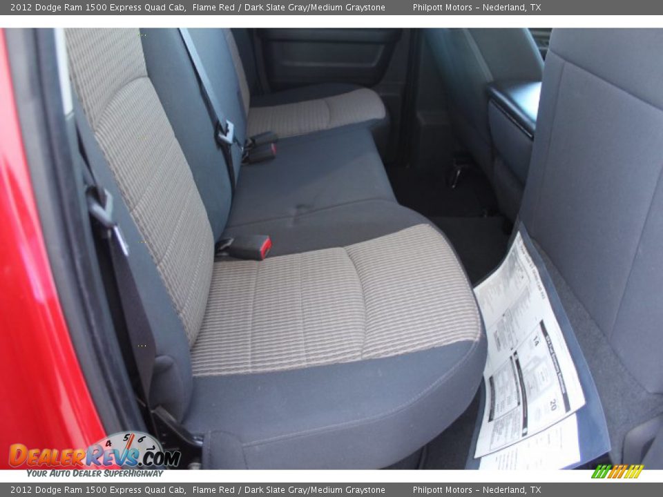 2012 Dodge Ram 1500 Express Quad Cab Flame Red / Dark Slate Gray/Medium Graystone Photo #23