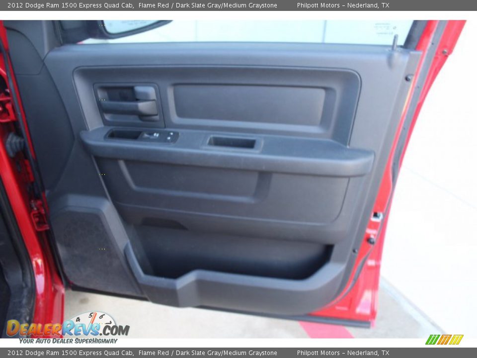 2012 Dodge Ram 1500 Express Quad Cab Flame Red / Dark Slate Gray/Medium Graystone Photo #24